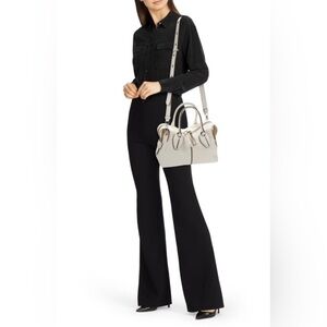 Tod’s Women's Handbag D Styling Silver Hardware Leather Off-White